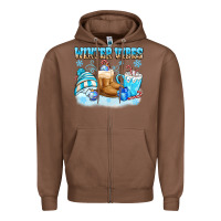 Chestnut winter vibes Zipper Hoodie - MaliasSmallBusiness