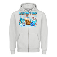 Dove Grey winter vibes Zipper Hoodie - MaliasSmallBusiness