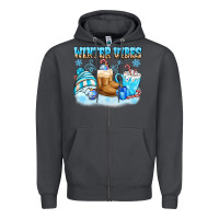 Smoke winter vibes Zipper Hoodie - MaliasSmallBusiness