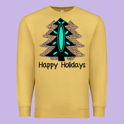 Happy Holidays Tree Premium Sweatshirt Designed By Bettercallsaul