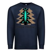 Navy Happy Holidays Tree Premium Sweatshirt - Bettercallsaul