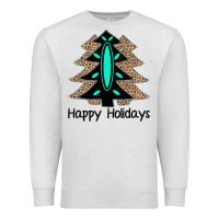 Oatmeal Heather Happy Holidays Tree Premium Sweatshirt - Bettercallsaul