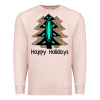 Pale Pink Happy Holidays Tree Premium Sweatshirt - Bettercallsaul