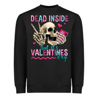 Black dead inside but it's valentines day Heavyweight Sweatshirt - Jasminsmagicworld