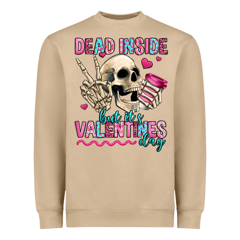 Dead Inside But It's Valentines Day Heavyweight Sweatshirt by Jasminsmagicworld | Teevron