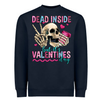 Navy dead inside but it's valentines day Heavyweight Sweatshirt - Jasminsmagicworld