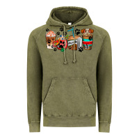 Vintage Olive dogs coffee cups Vintage Hoodie - AdoDesignShop