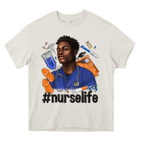 Cream afro man nurse life Heavy Core Tee - texasbilliewilder