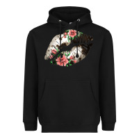 Black Cowhide And Flowers Lips Heavyweight Hoodie - Bettercallsaul