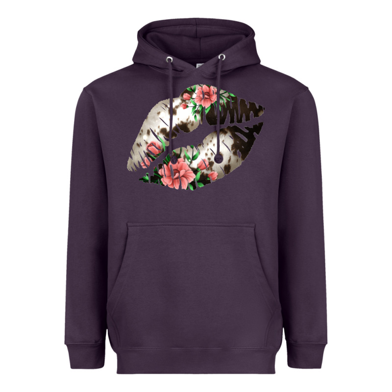 Cowhide And Flowers Lips Heavyweight Hoodie by Bettercallsaul | Teevron