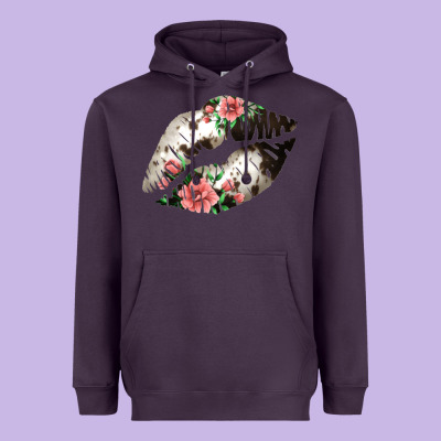 Cowhide And Flowers Lips Heavyweight Hoodie Designed By Bettercallsaul