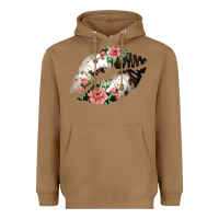 Toasted Coconut Cowhide And Flowers Lips Heavyweight Hoodie - Bettercallsaul