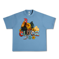 Cluck It Coop Animals Hen And Chick Aztec Serape Leopard Urban Heavy Tee | Teevron