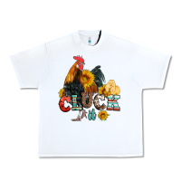 White cluck it coop animals hen and chick aztec serape leopard Urban Heavy Tee - Artiststas