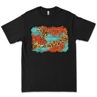 Black western leopard tooled leather background Premium Tee - Zillion Design Studio