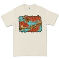 Bone western leopard tooled leather background Premium Tee - Zillion Design Studio