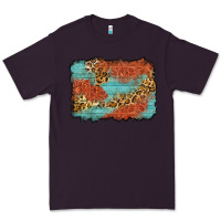 Plum western leopard tooled leather background Premium Tee - Zillion Design Studio
