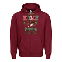 Burgundy in my holly jolly babe era Zipper Hoodie - MaliasSmallBusiness