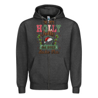 Charcoal Heather in my holly jolly babe era Zipper Hoodie - MaliasSmallBusiness