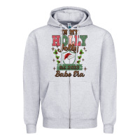 Heather Grey in my holly jolly babe era Zipper Hoodie - MaliasSmallBusiness