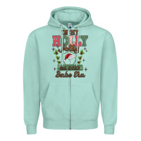 Seafoam in my holly jolly babe era Zipper Hoodie - MaliasSmallBusiness