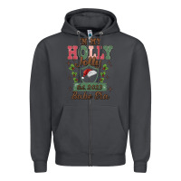 Smoke in my holly jolly babe era Zipper Hoodie - MaliasSmallBusiness