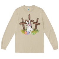 Mushroom floral watercolor easter bunny cross Long Sleeve Tee - MaliasSmallBusiness