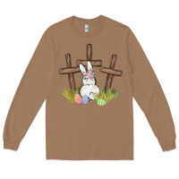 Toasted Coconut floral watercolor easter bunny cross Long Sleeve Tee - MaliasSmallBusiness