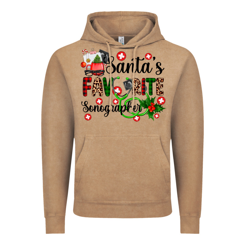 Santa's Favorite Sonographer Vintage Hoodie by AdoDesignShop | Teevron