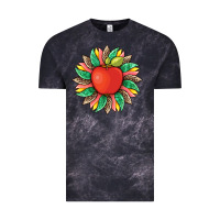 Cloud Black teacher apple and sunflower with leopard and tooled leather Vintage Tee - Artiststas