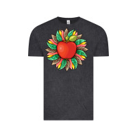Vintage Black teacher apple and sunflower with leopard and tooled leather Vintage Tee - Artiststas