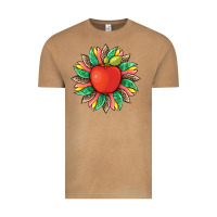 Vintage Camel teacher apple and sunflower with leopard and tooled leather Vintage Tee - Artiststas