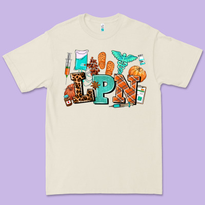 Lpn Fall Nurse With Premium Tee Designed By Adodesignshop