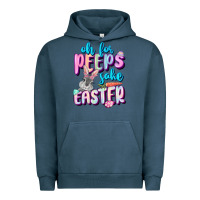 Pigment Midnight Navy Oh for peeps sake Easter Day Urban Hoodie - CowGirlArtShop