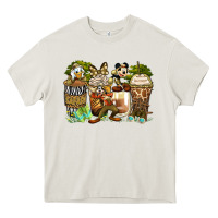 Cream safari cartoon characters coffee cups Heavy Core Tee - Zillion Design Studio