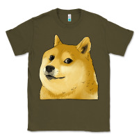 Army Green doge coin shiba dog Classic Tee - Jasminsmagicworld