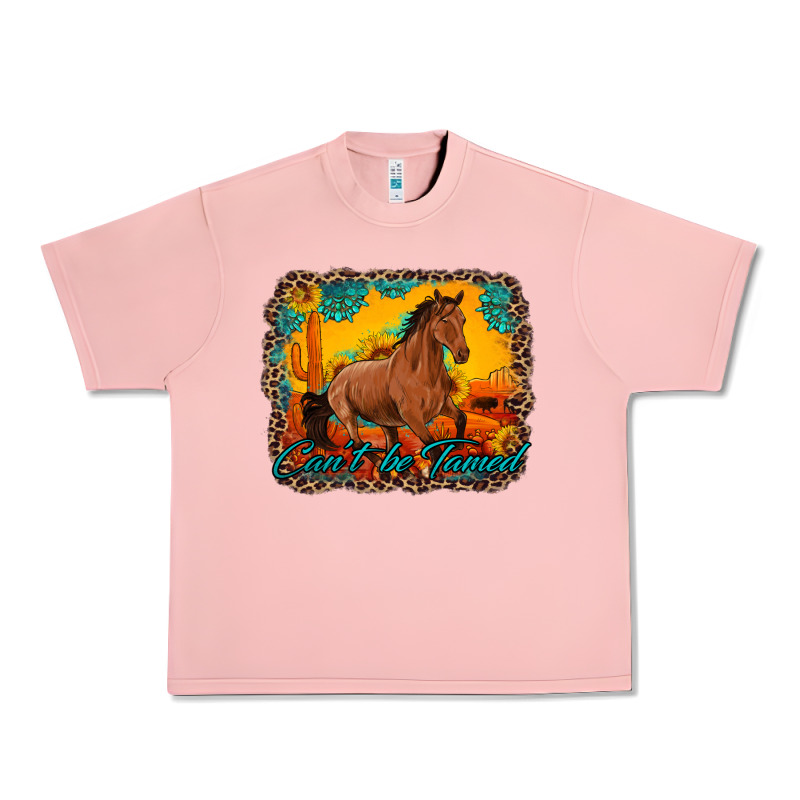 Can't Be Tamed Horse With Sunflowers Turquoise Gemstone Western Sunset Urban Heavy Tee by Artiststas | Teevron