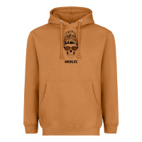 Meerkat Brown Glitter, Western Vintage Patterned Mom Skull Heavyweight Hoodie - Bettercallsaul