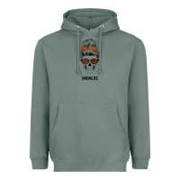 Sage Brown Glitter, Western Vintage Patterned Mom Skull Heavyweight Hoodie - Bettercallsaul