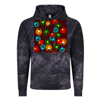 Cloud Black christmas lights seamless pattern Vintage Hoodie - BundleAndBundleShop