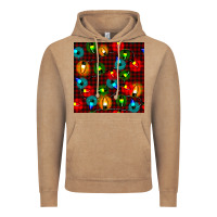 Vintage Coffee christmas lights seamless pattern Vintage Hoodie - BundleAndBundleShop
