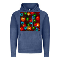Vintage Denim christmas lights seamless pattern Vintage Hoodie - BundleAndBundleShop