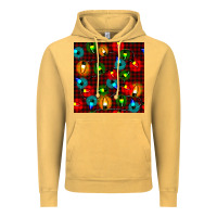 Vintage Mustard christmas lights seamless pattern Vintage Hoodie - BundleAndBundleShop