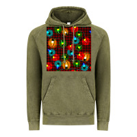 Vintage Olive christmas lights seamless pattern Vintage Hoodie - BundleAndBundleShop