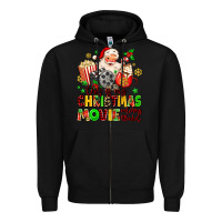 Black this is my christmas movie watching blanket Zipper Hoodie - MaliasSmallBusiness