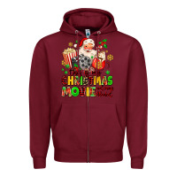 Burgundy this is my christmas movie watching blanket Zipper Hoodie - MaliasSmallBusiness