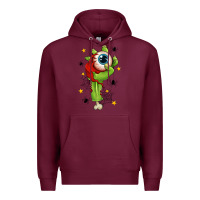 Burgundy Zombie Hand with Eyeball Premium Hoodie - texasbilliewilder
