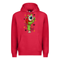 Cardinal Zombie Hand with Eyeball Premium Hoodie - texasbilliewilder