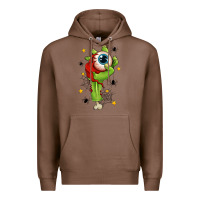 Chestnut Zombie Hand with Eyeball Premium Hoodie - texasbilliewilder