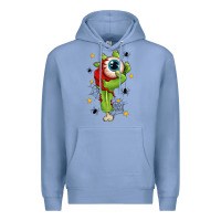 Colony Blue Zombie Hand with Eyeball Premium Hoodie - texasbilliewilder